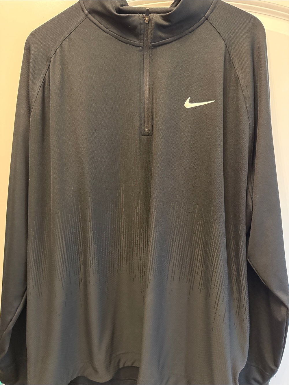 Nike Men's Black Quarter-Zip Performance Pullover with Swoosh